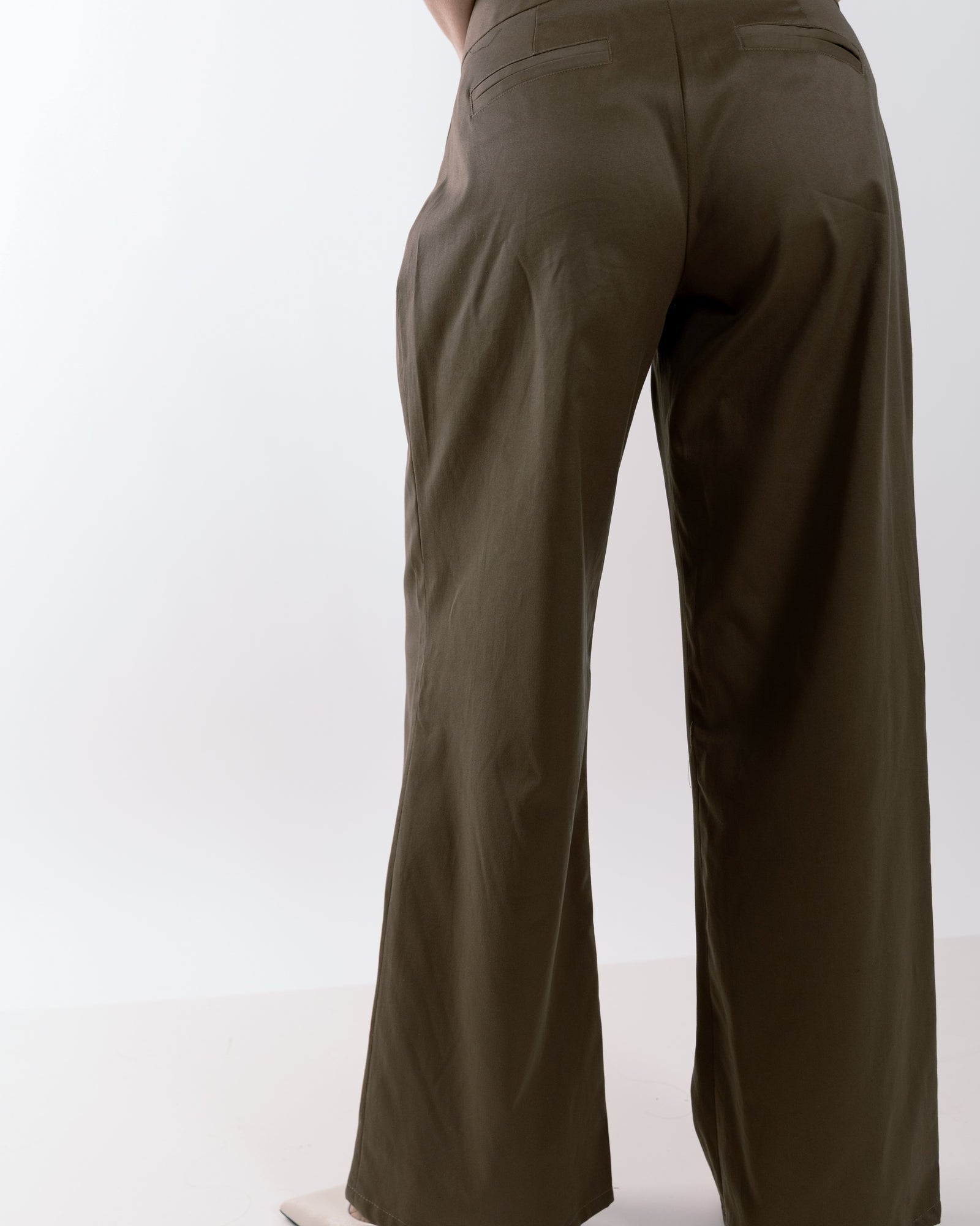 Brown Double Pleat Pants