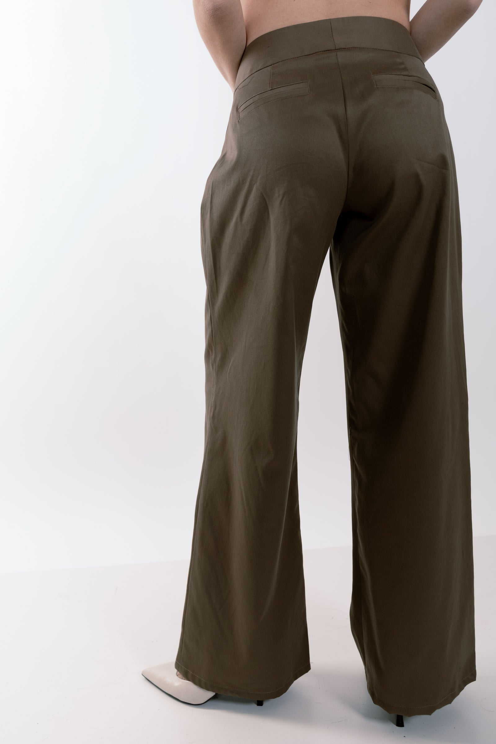 Brown Double Pleat Pants