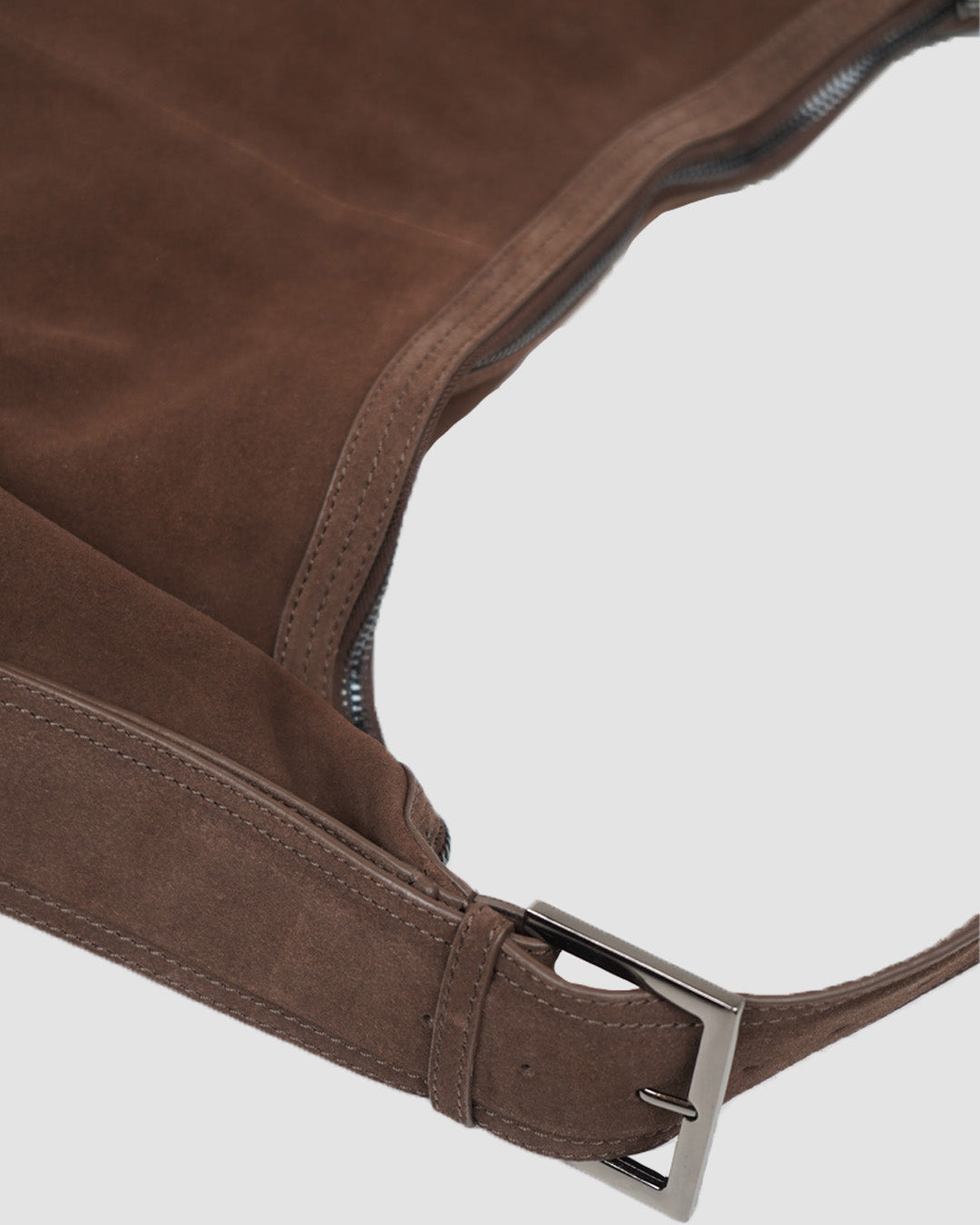 Hobo XL Coffee Suede Bag