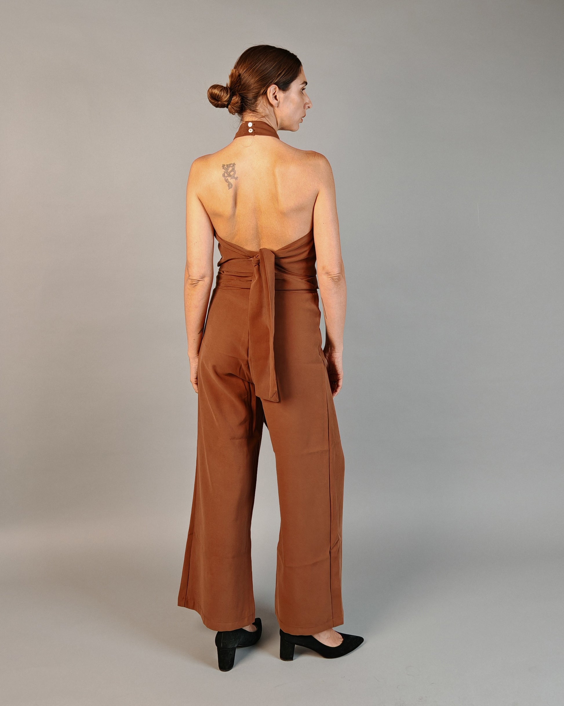 Top Matilda Cupro Chocolate
