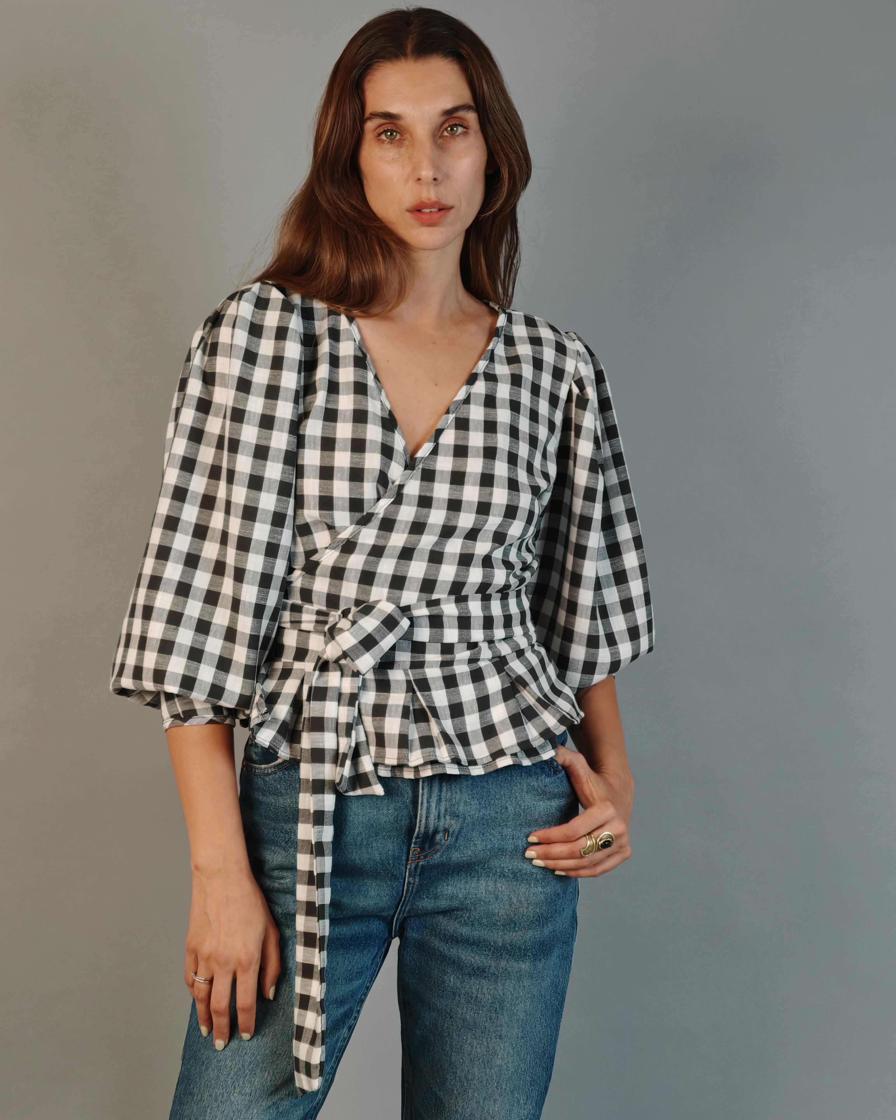 Blusa Carolina Lino Vichy