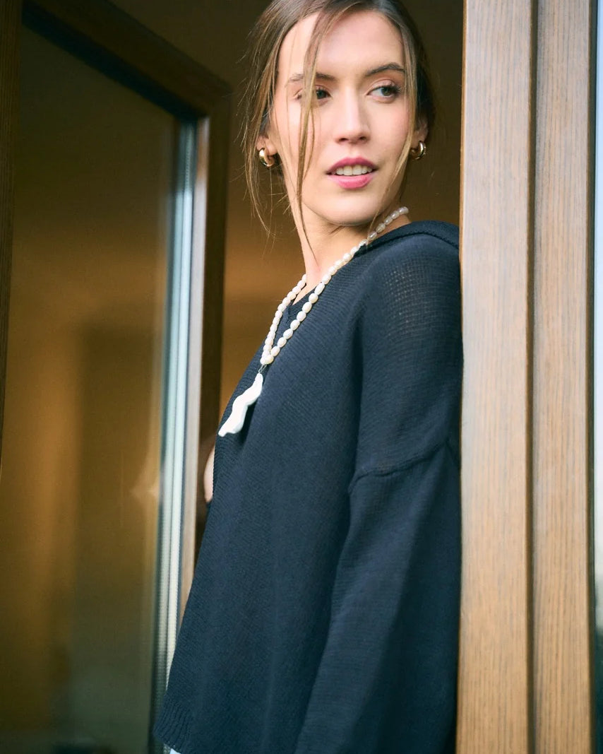 Sweater Cuello Bronte Negro