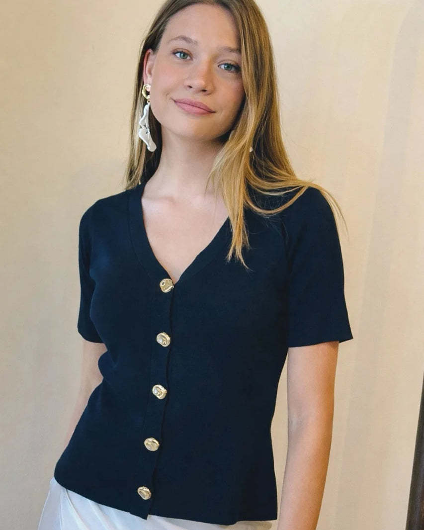 Polera Tejida Kiki Negro