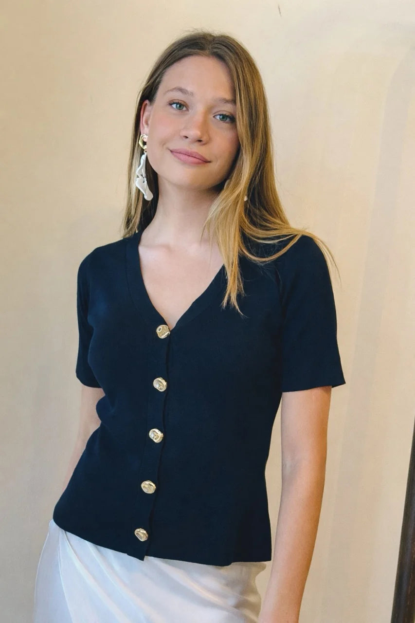 Polera Tejida Kiki Negro