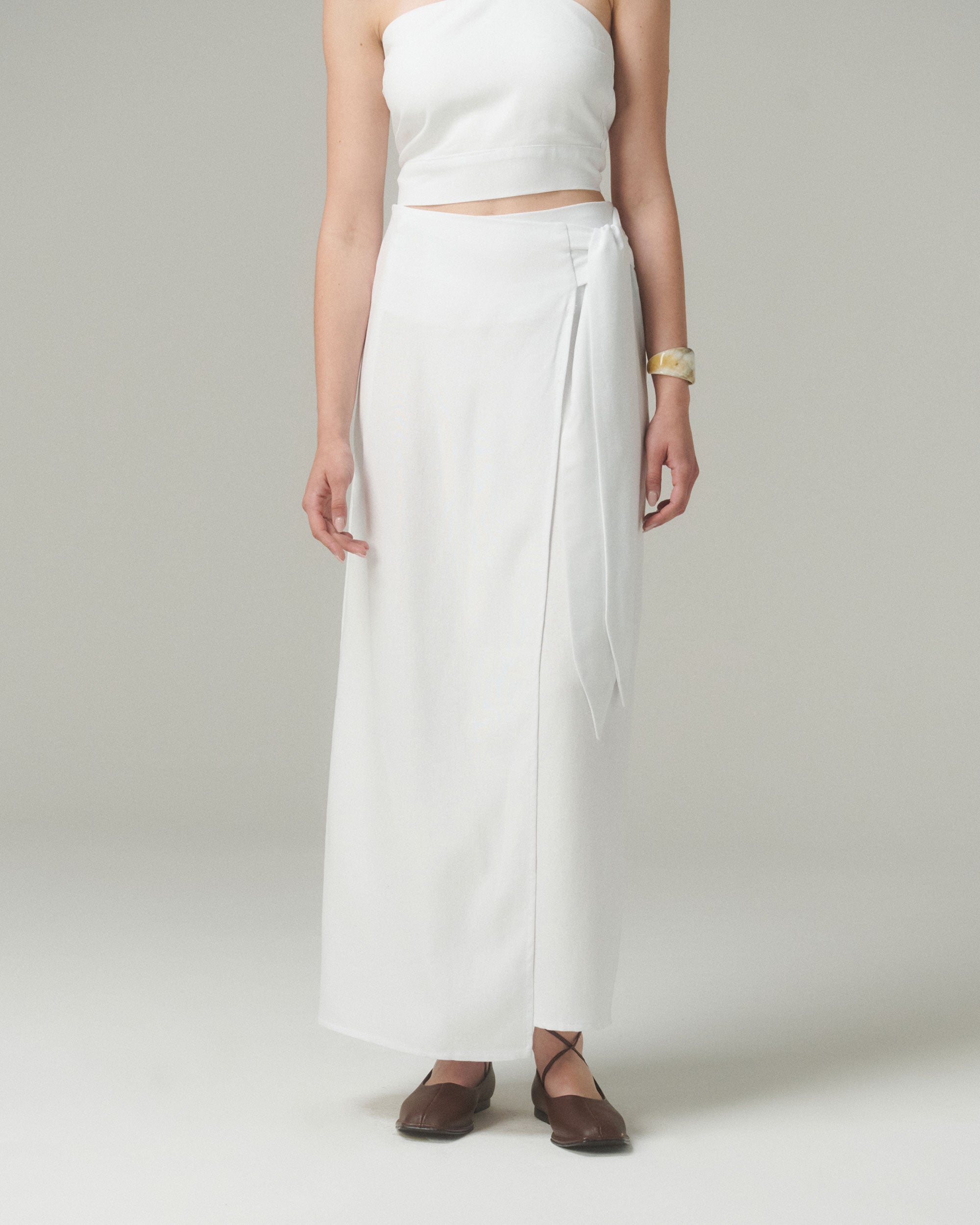 Falda Lara Larga Blanco