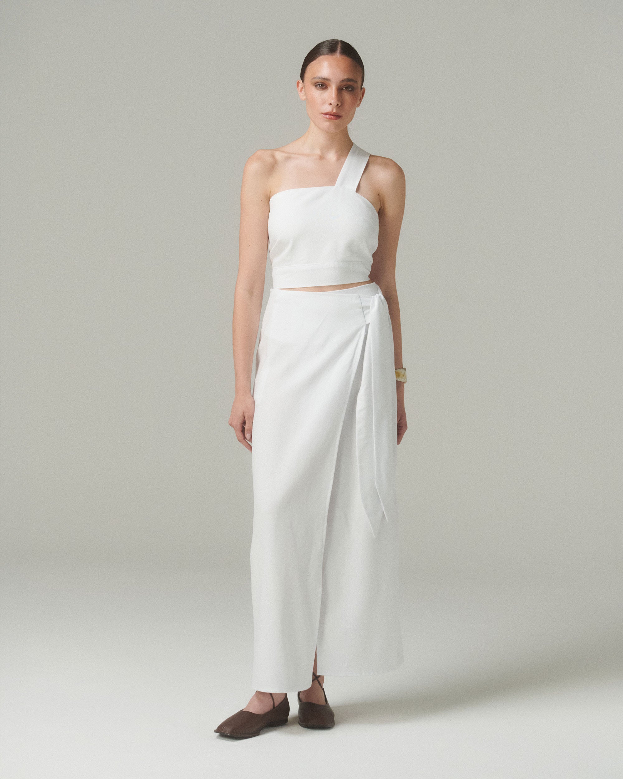Falda Lara Larga Blanco