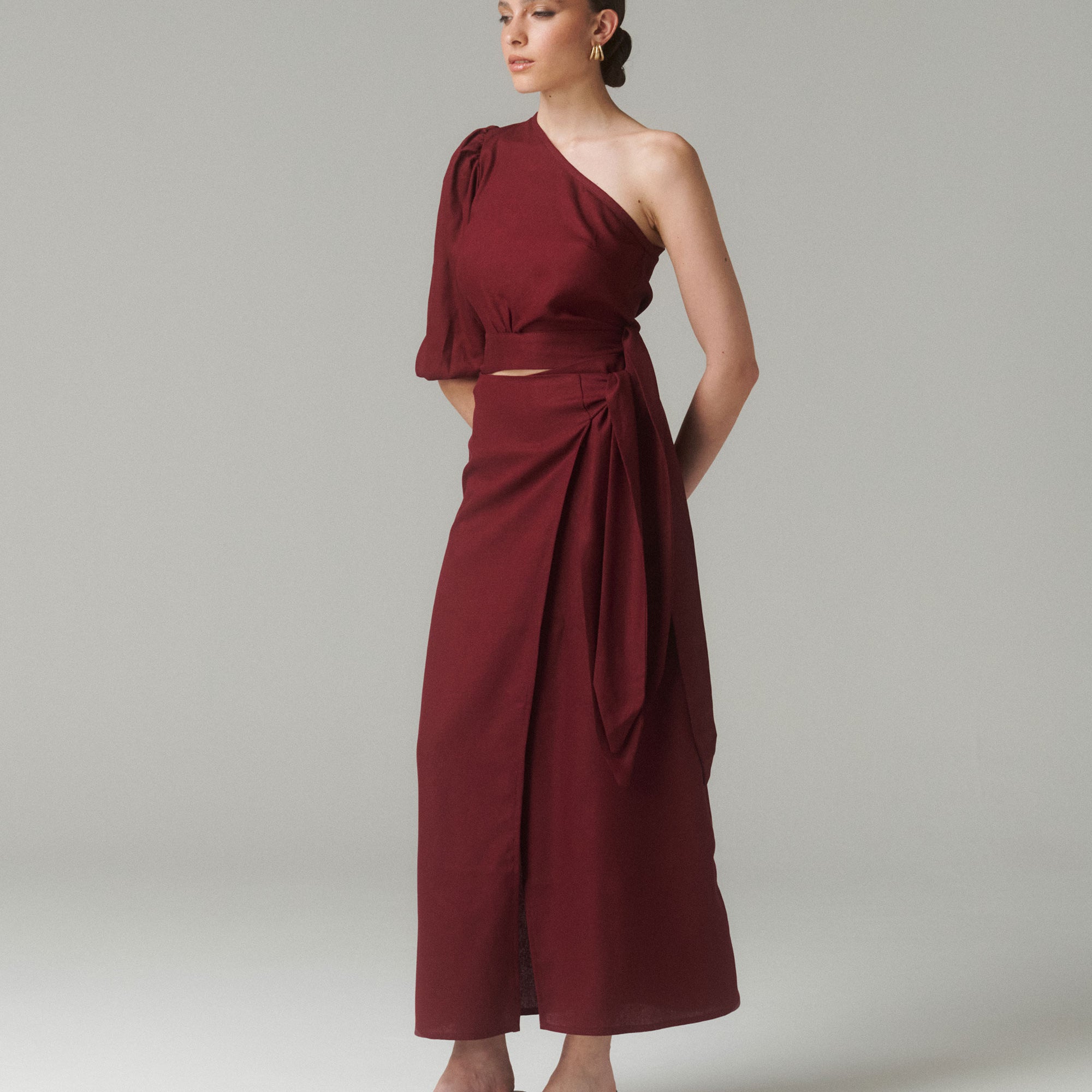 Falda Lara Larga Burdeo