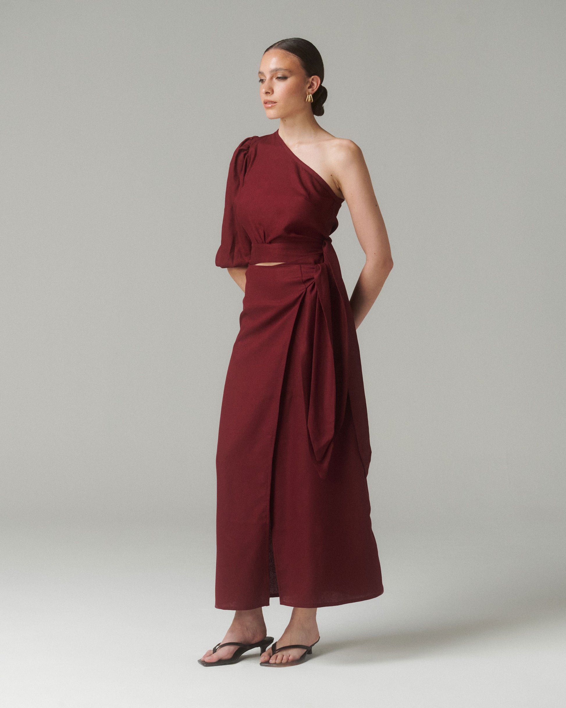 Falda Lara Larga Burdeo