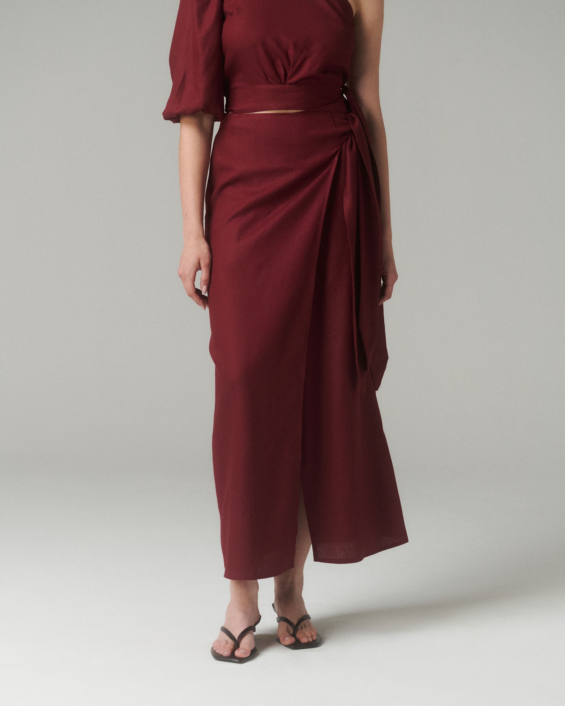 Falda Lara Larga Burdeo