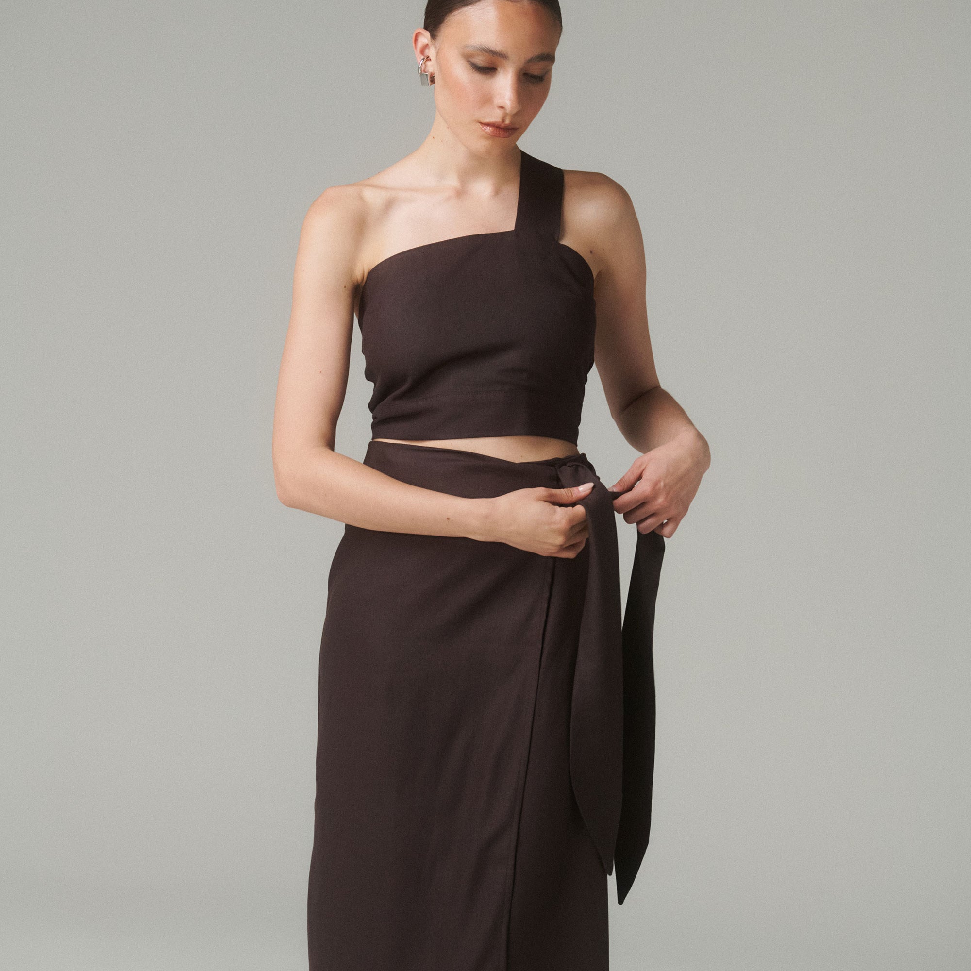 Falda Lara Larga Café