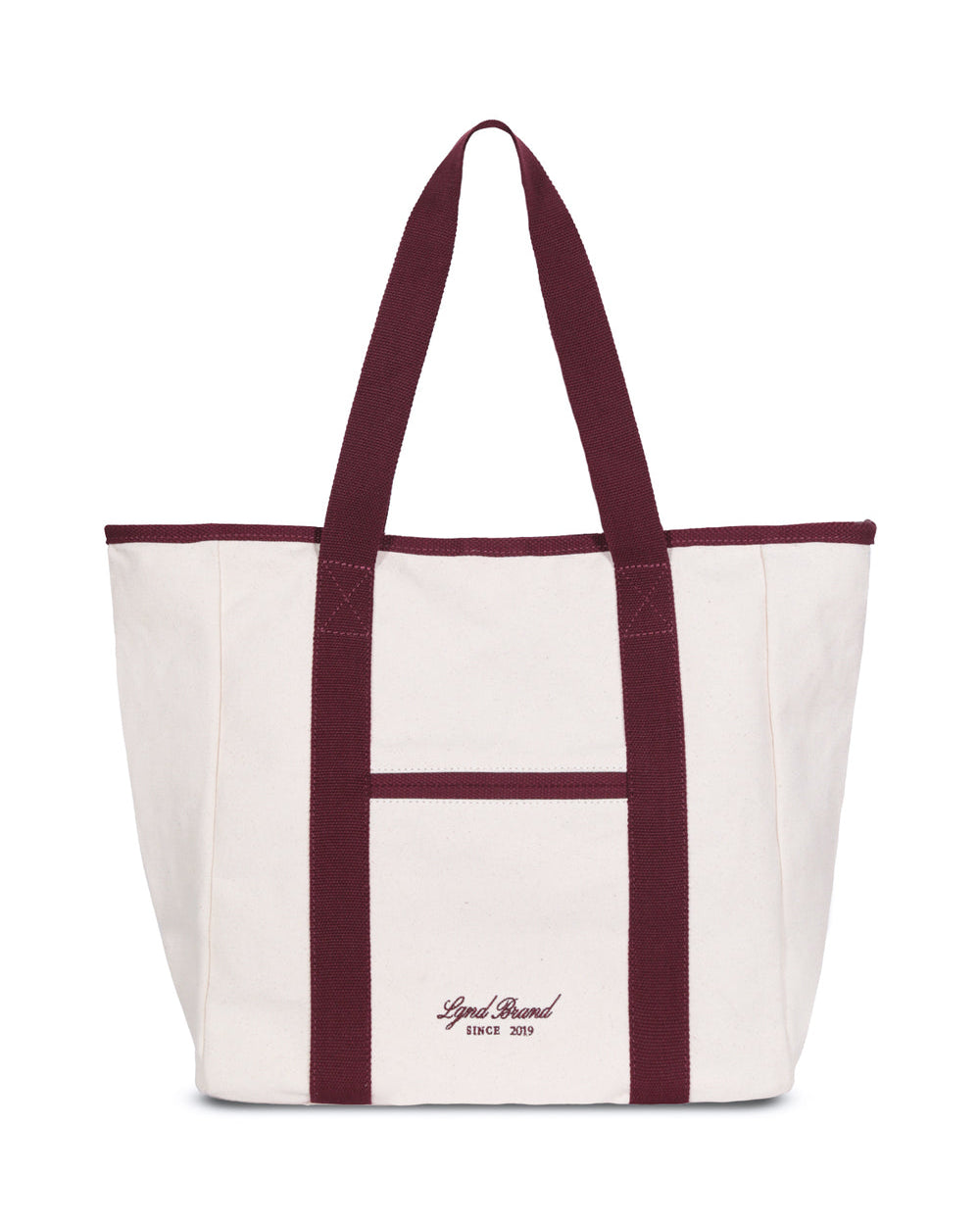 New Canvas Strap Tote Bag Burgundy