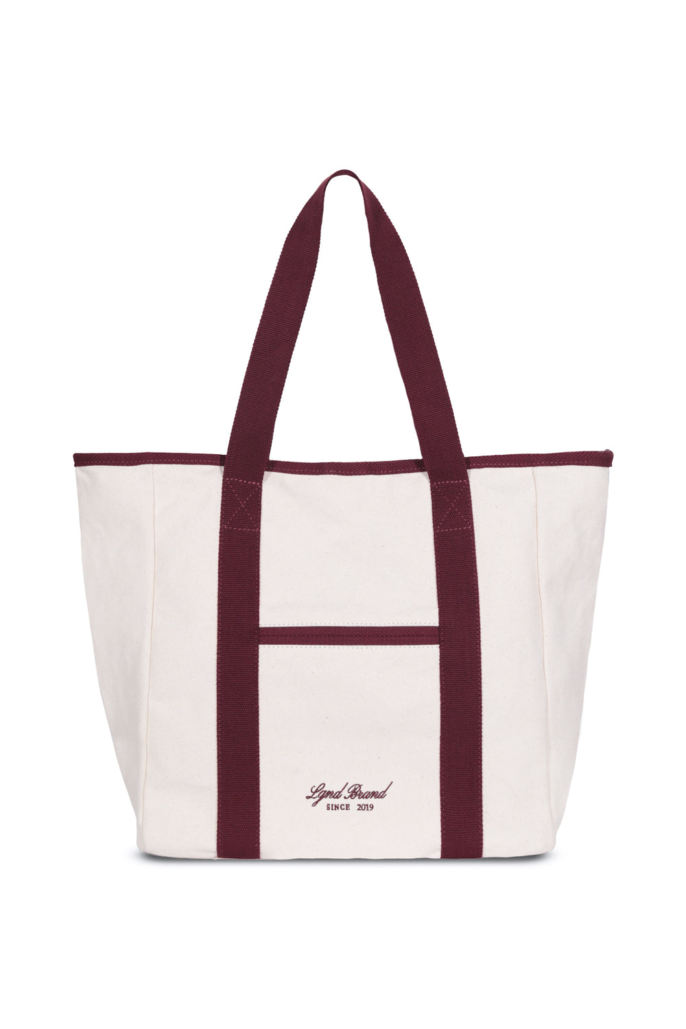 New Canvas Strap Tote Bag Burgundy