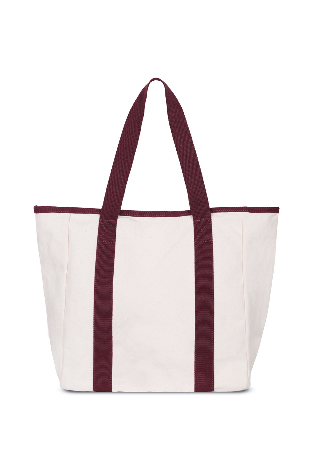 New Canvas Strap Tote Bag Burgundy