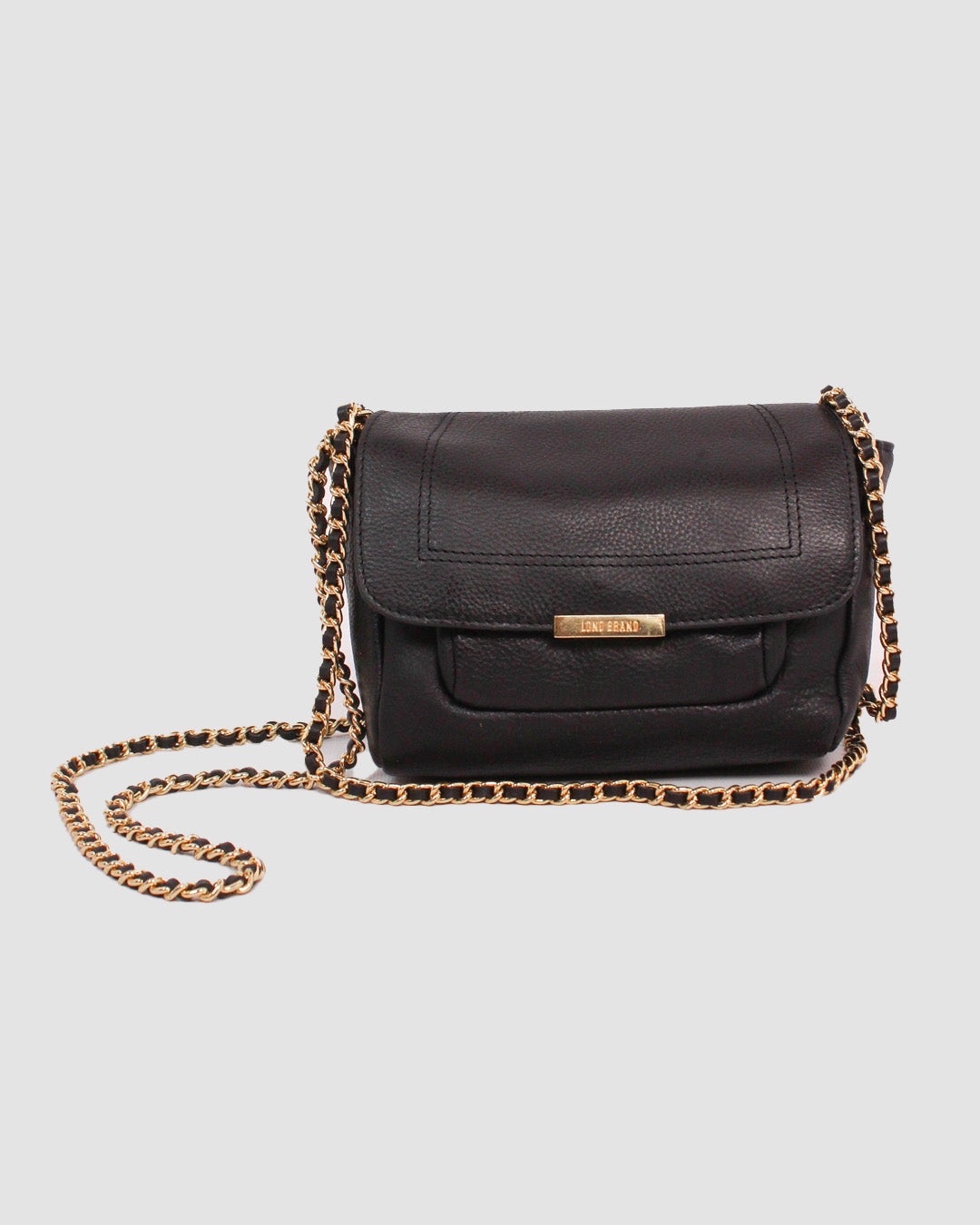 Chain Gold Leather Bag