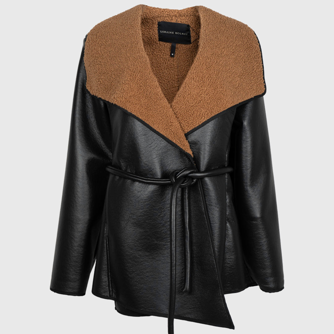 Chaqueta Malenita Black/Caramel