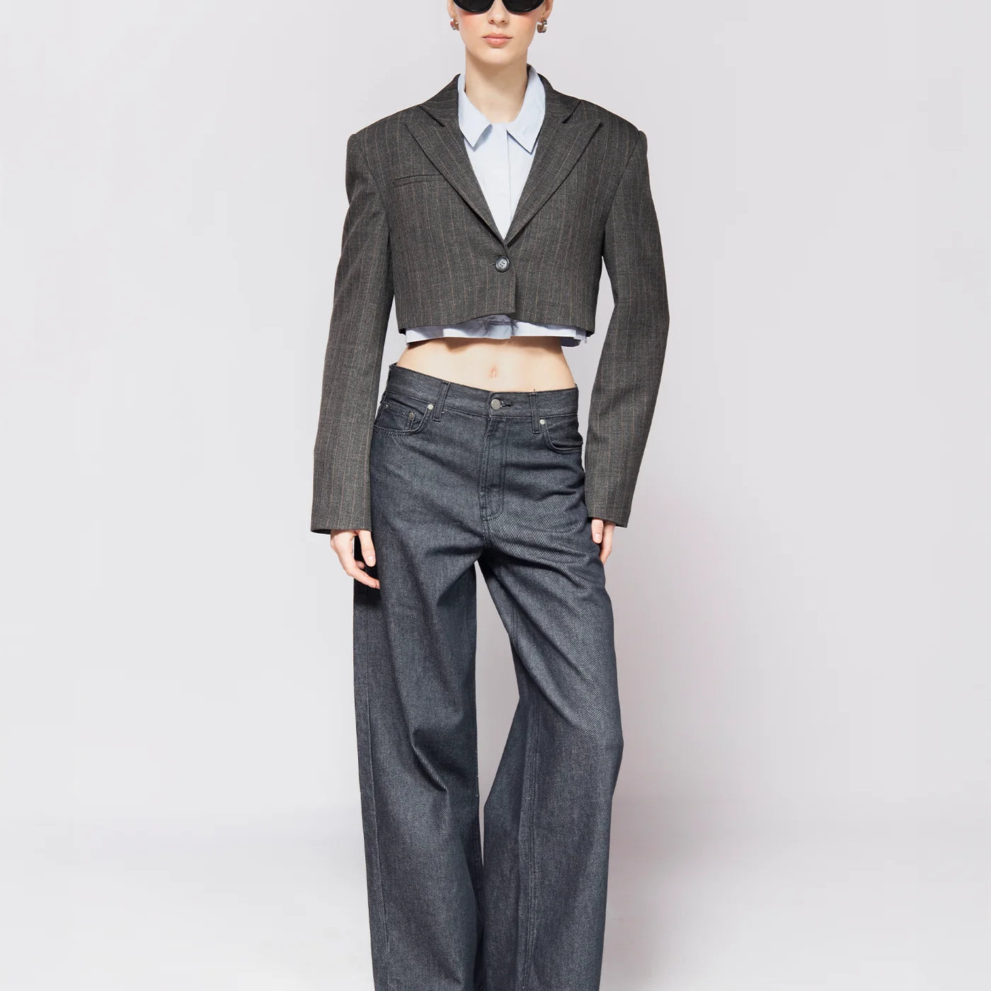 Crop Blazer Elise Grey