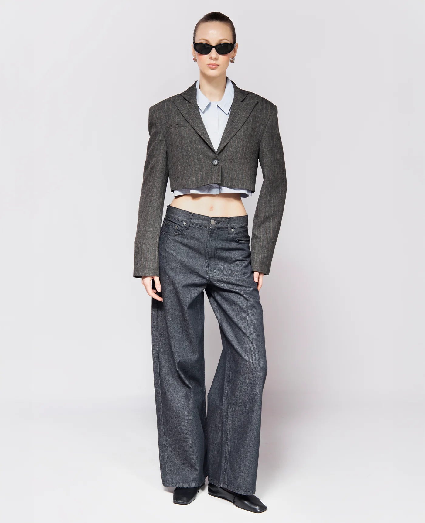 Crop Blazer Elise Grey