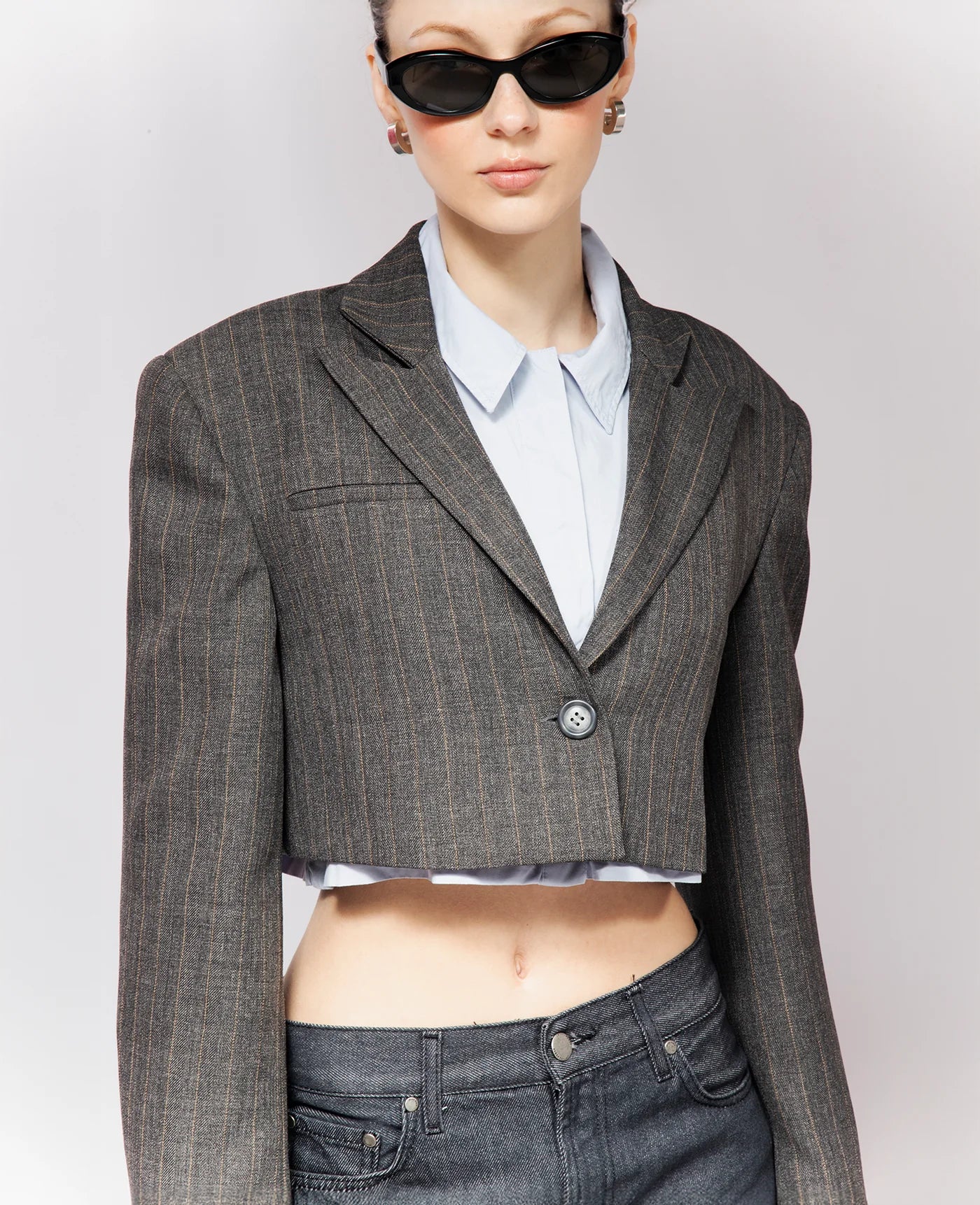 Crop Blazer Elise Grey