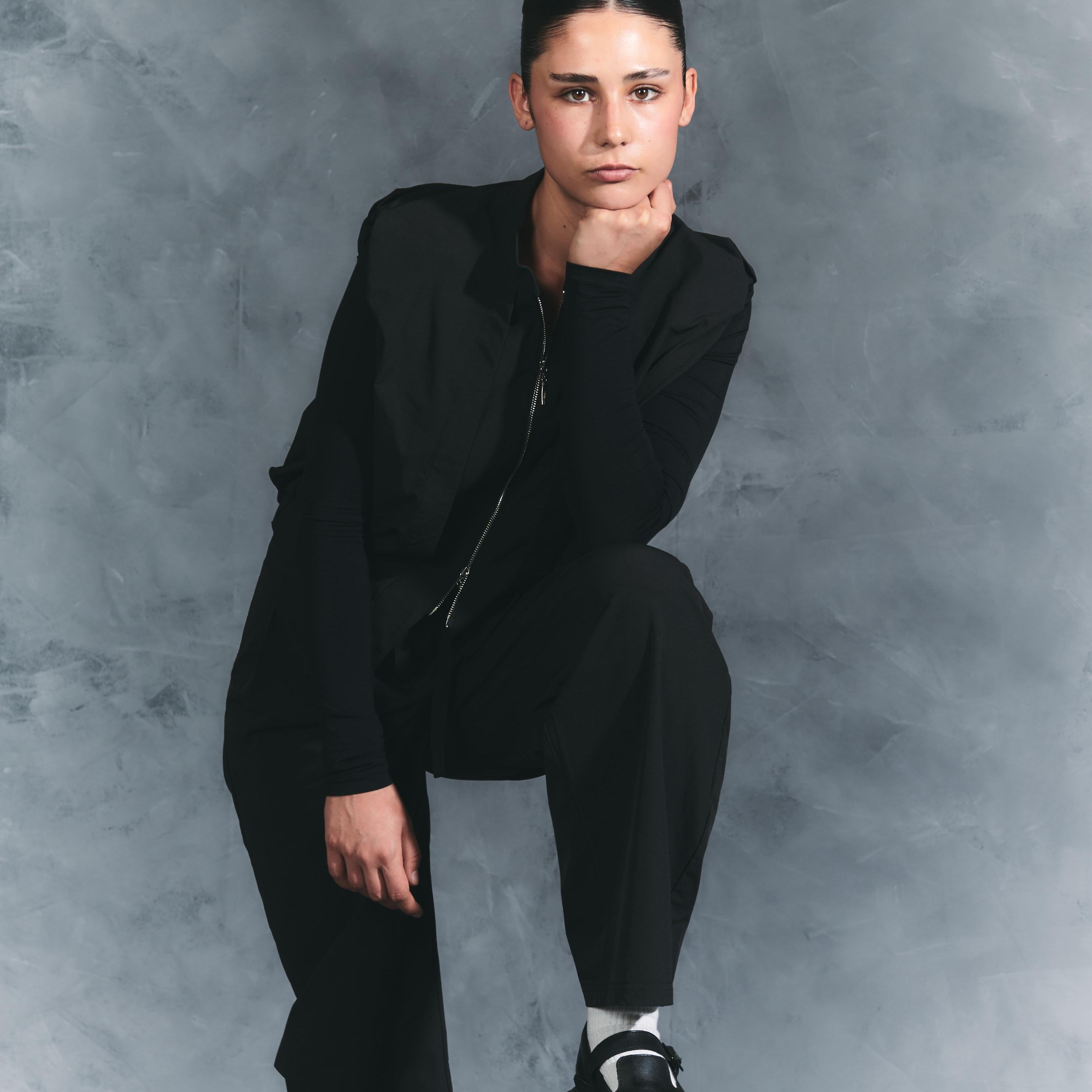 Pantalón Curvo Negro