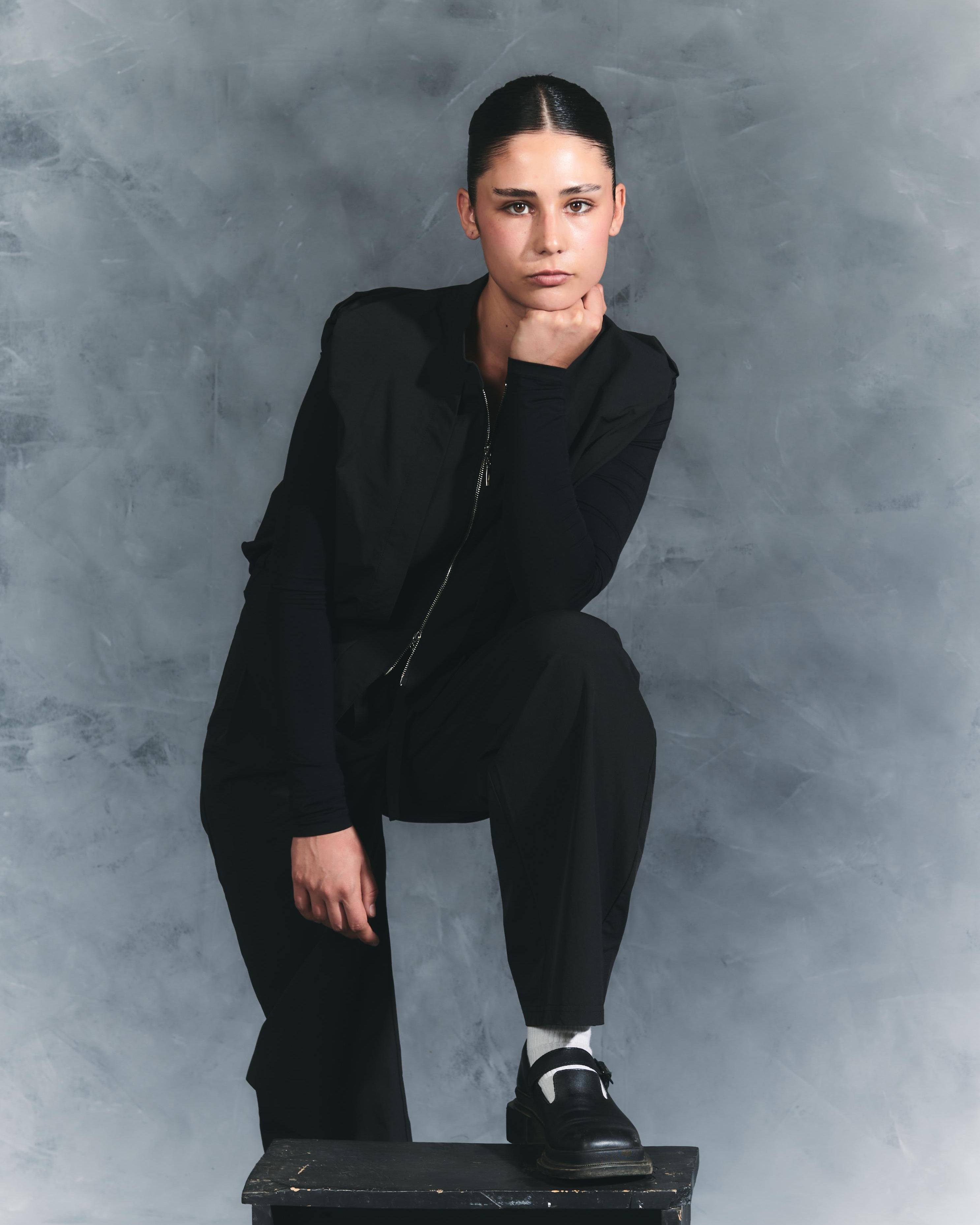 Pantalón Curvo Negro