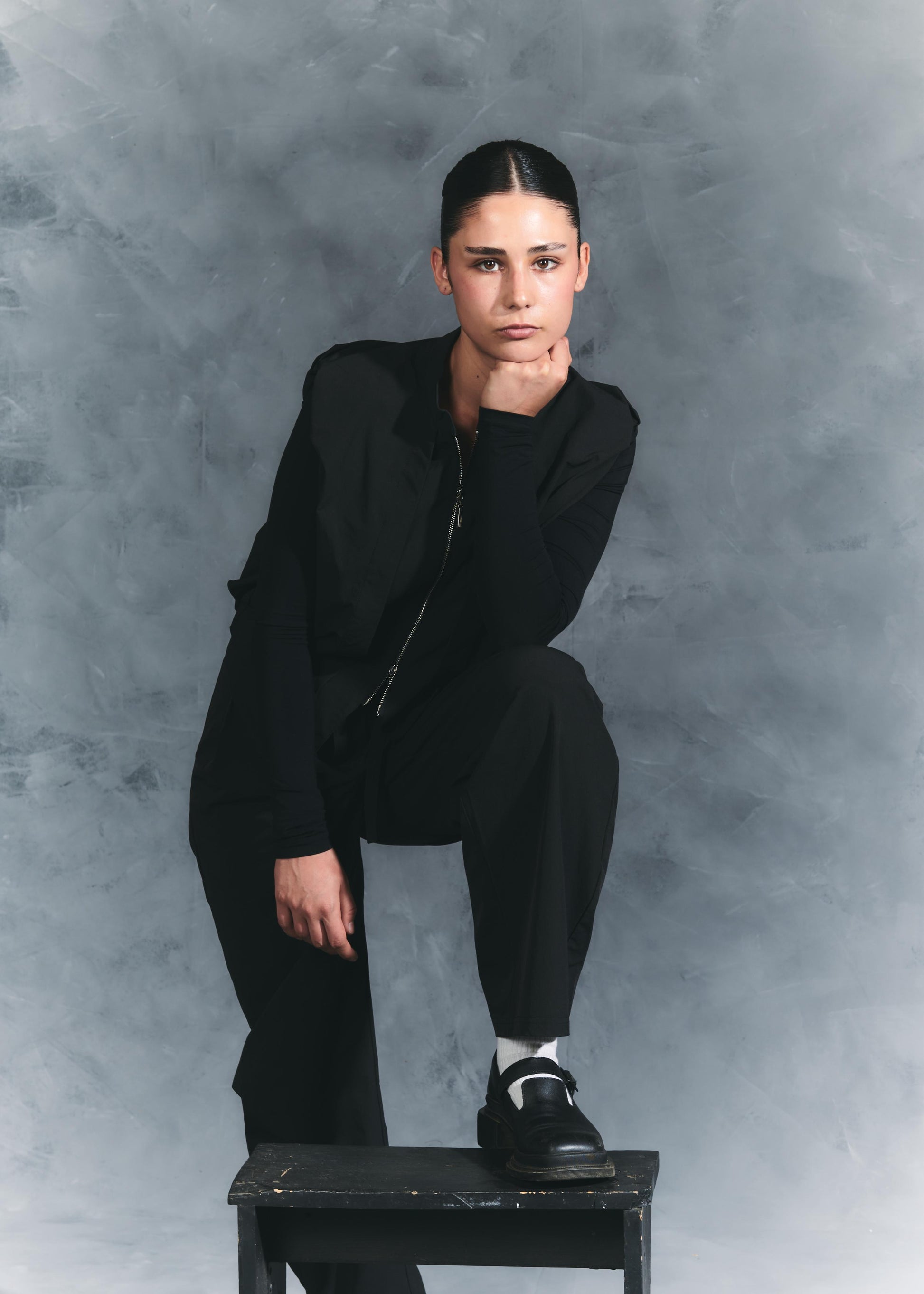 Pantalón Curvo Negro