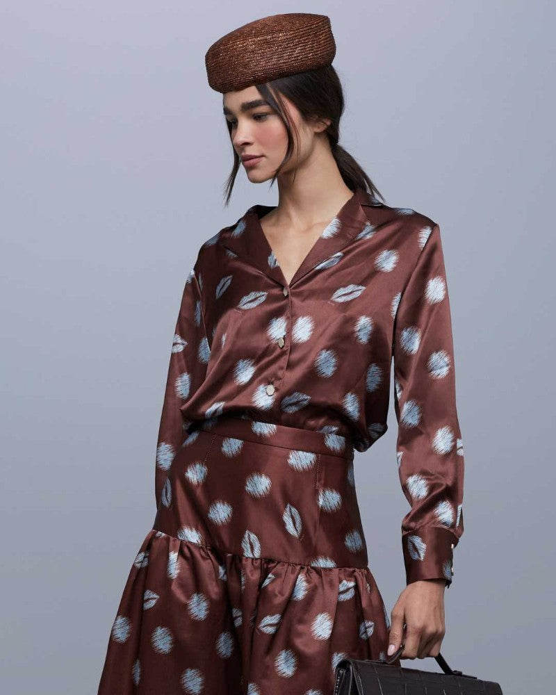 Blusa Cabarete Dots Café