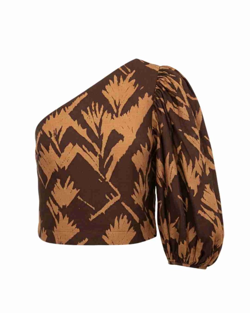 Blusa Caiman Palm Lino