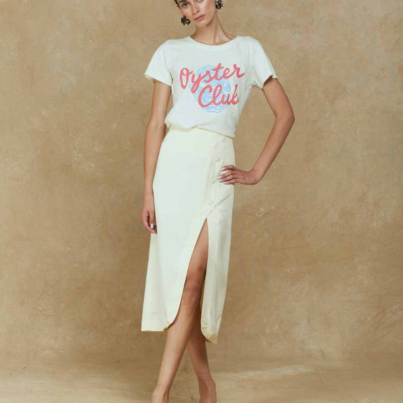 Falda Amalfi Palm Amarillo