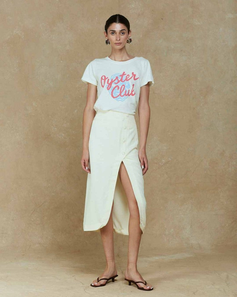 Falda Amalfi Palm Amarillo