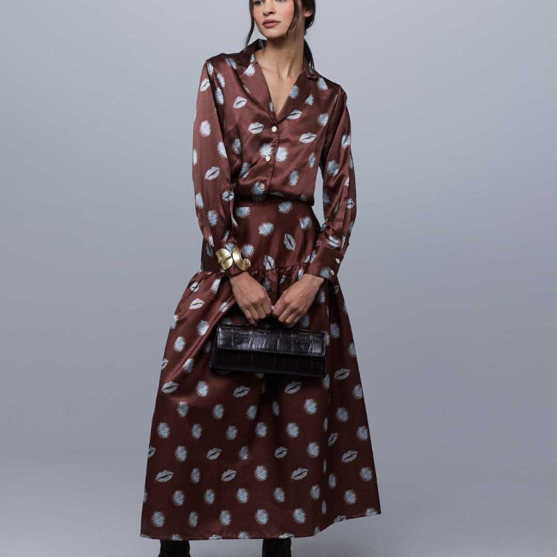 Falda Repeller Dots Café