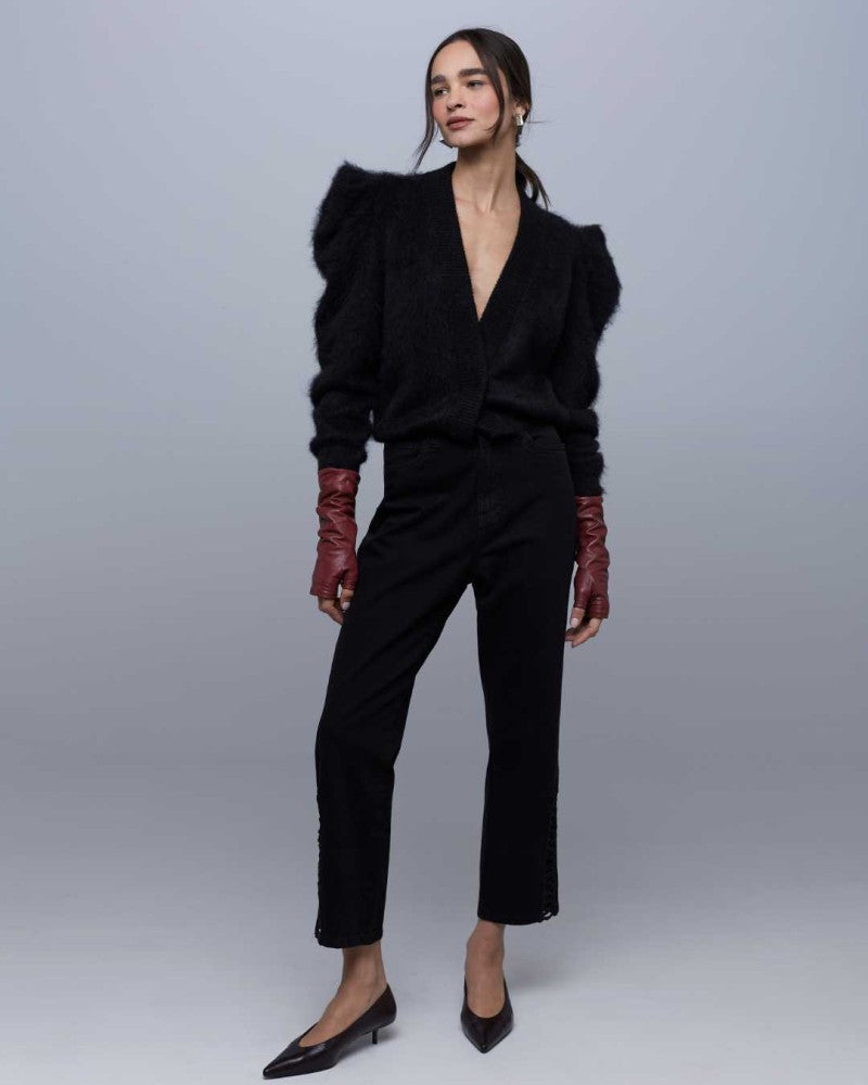 Pantalón Macramé Negro Humo