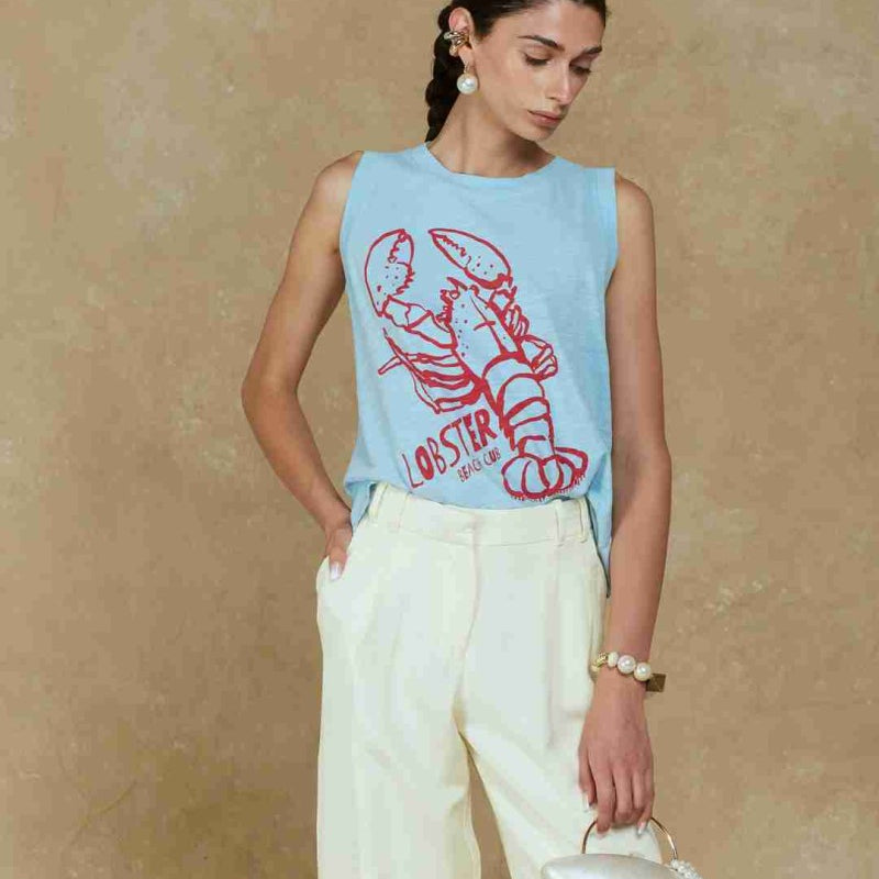 Polera Lobster Celeste