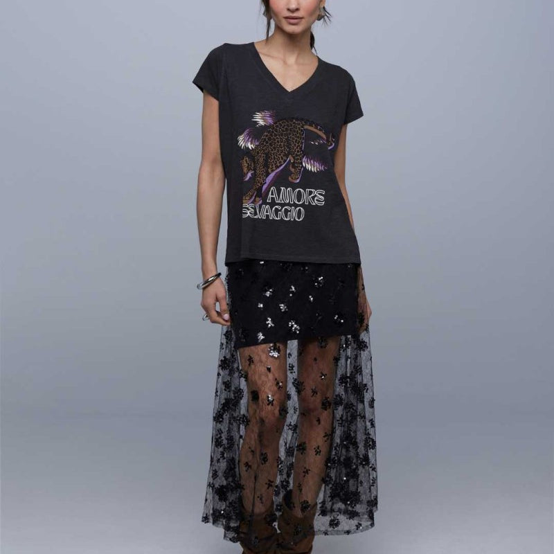 Polera Savoy Negro Humo