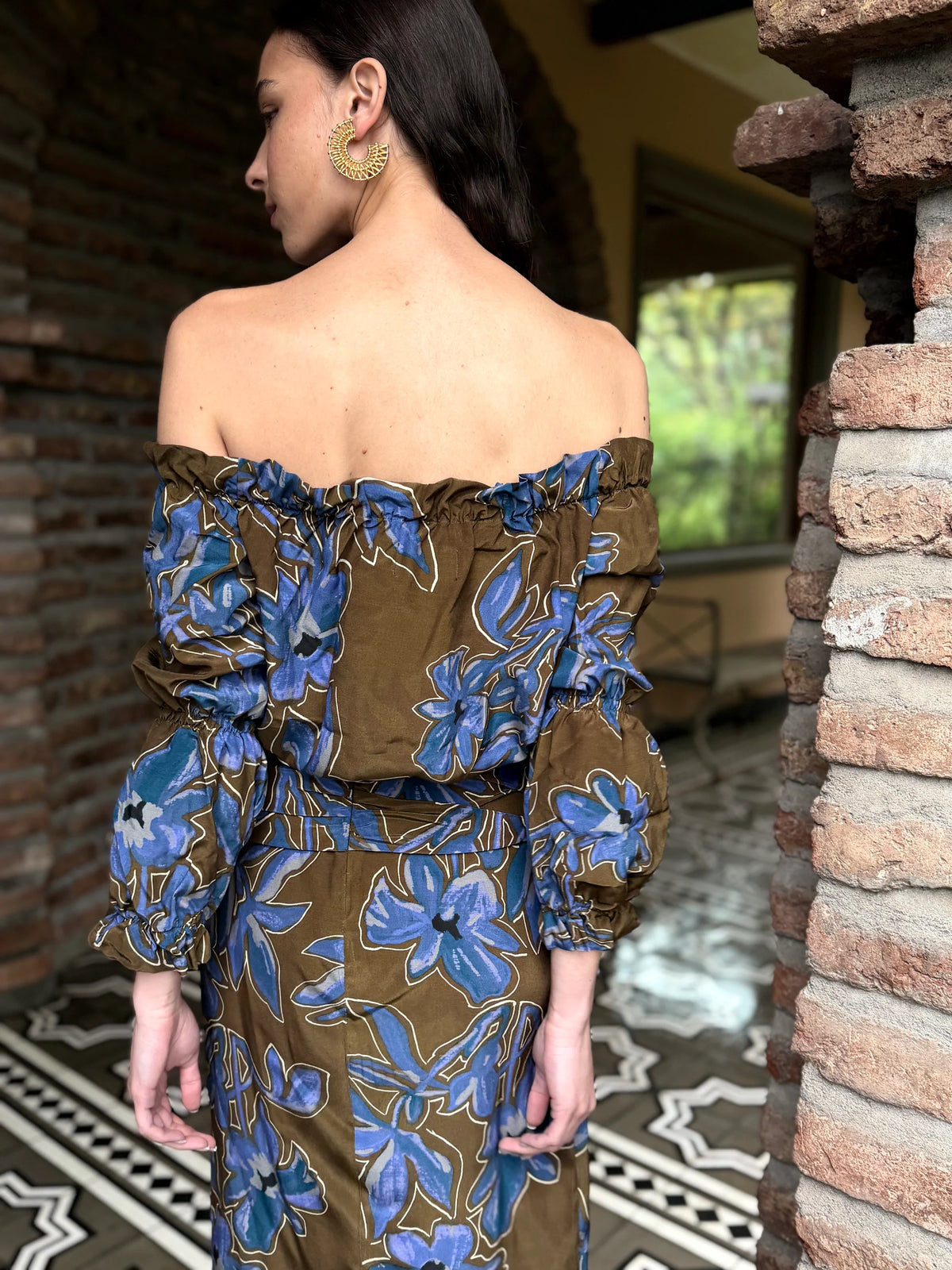 Blusa Carolina Blue Flowers