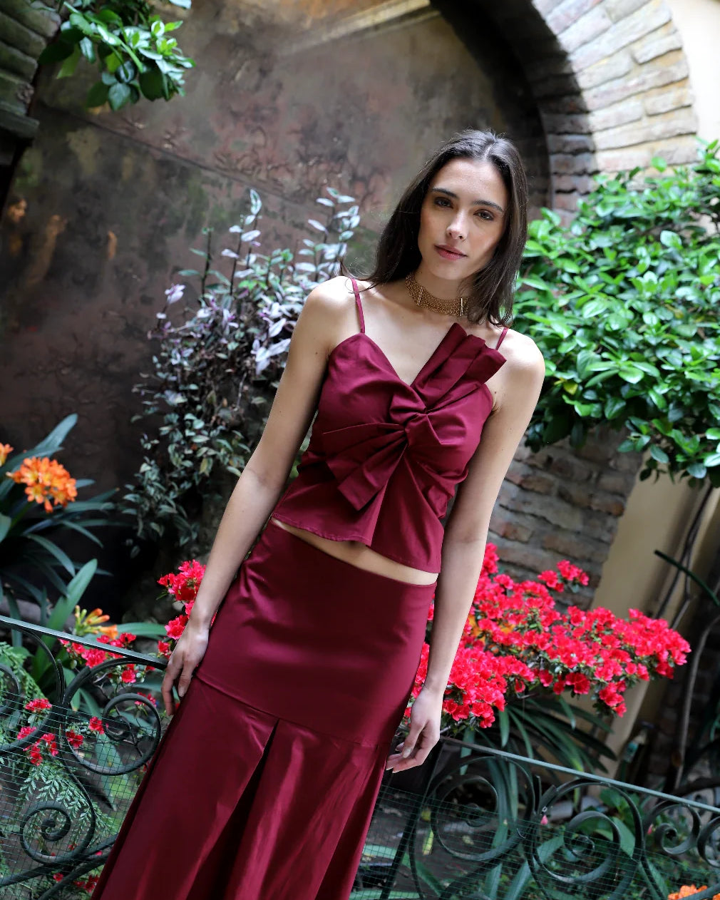 Pollera Magnolia Bugambilia