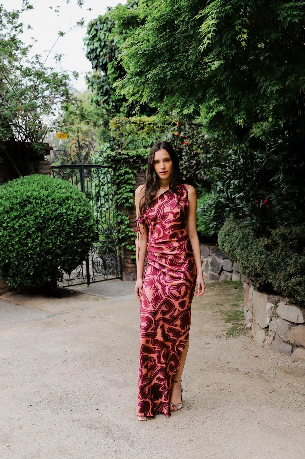 Vestido Moira Abstract Rose