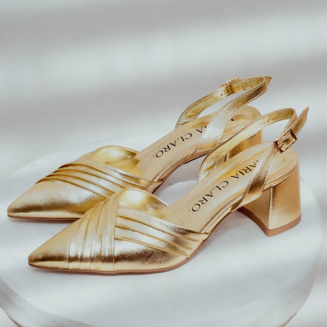 Zapato Clara Dorado