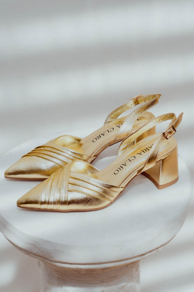 Zapato Clara Dorado
