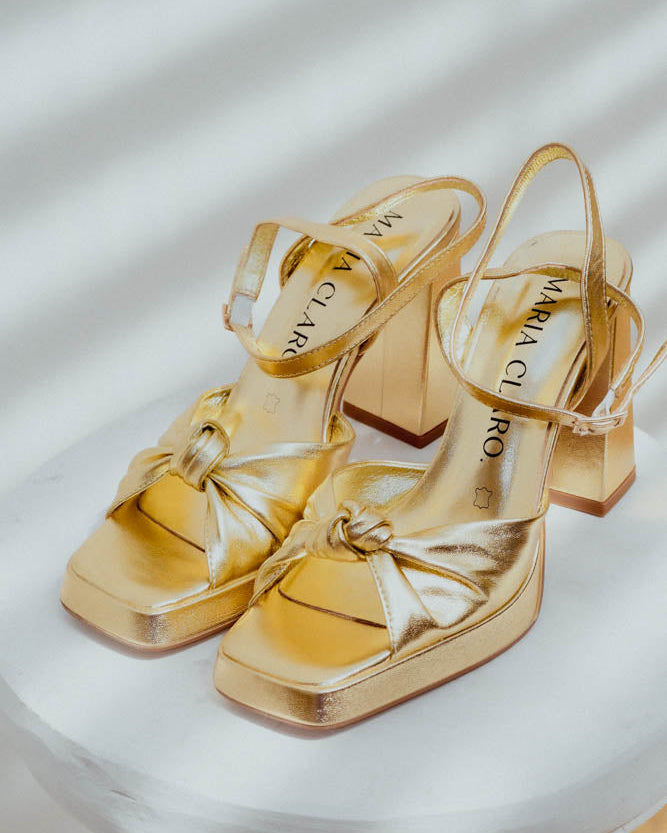 Zapato Inés Dorado