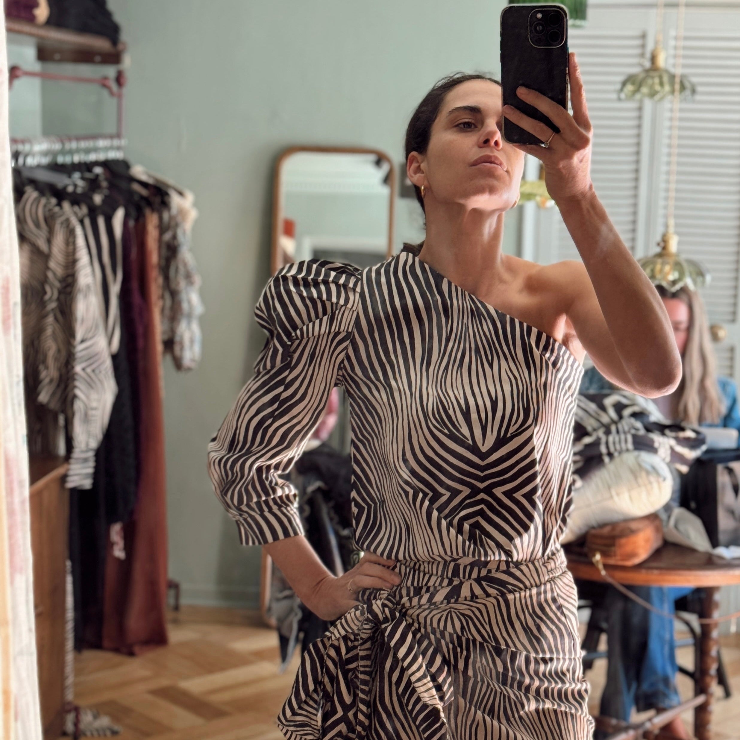 Blusa Un Hombro Cebra