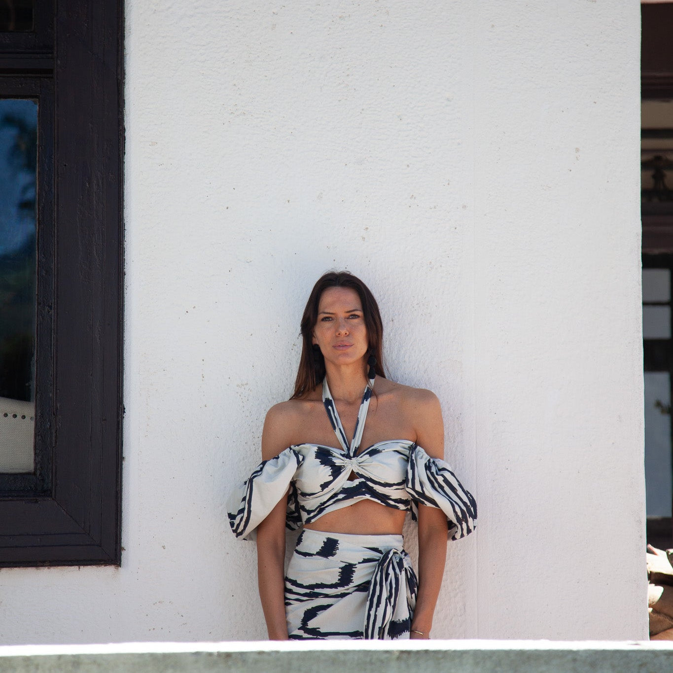 Top Manga Globo Étnico Crudo