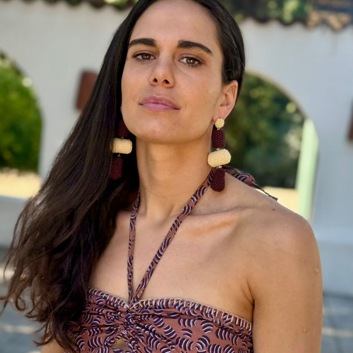 Top Pabilo Capullo Terracota Bordado