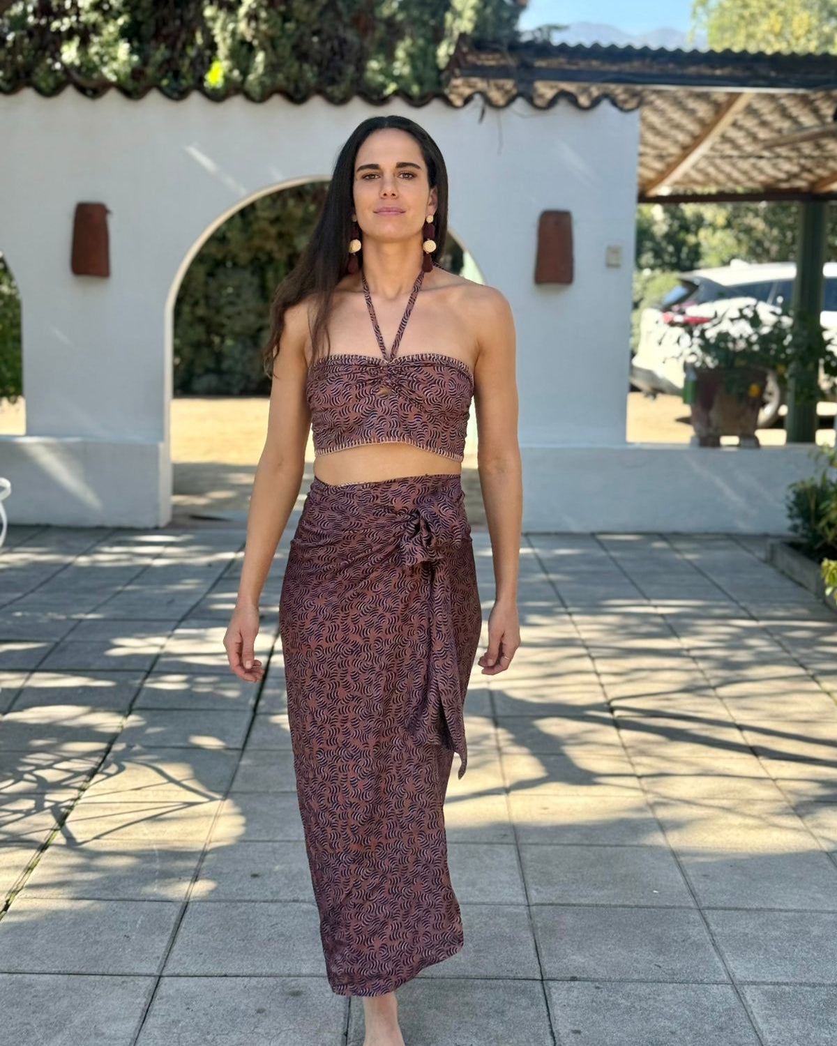 Top Pabilo Capullo Terracota Bordado