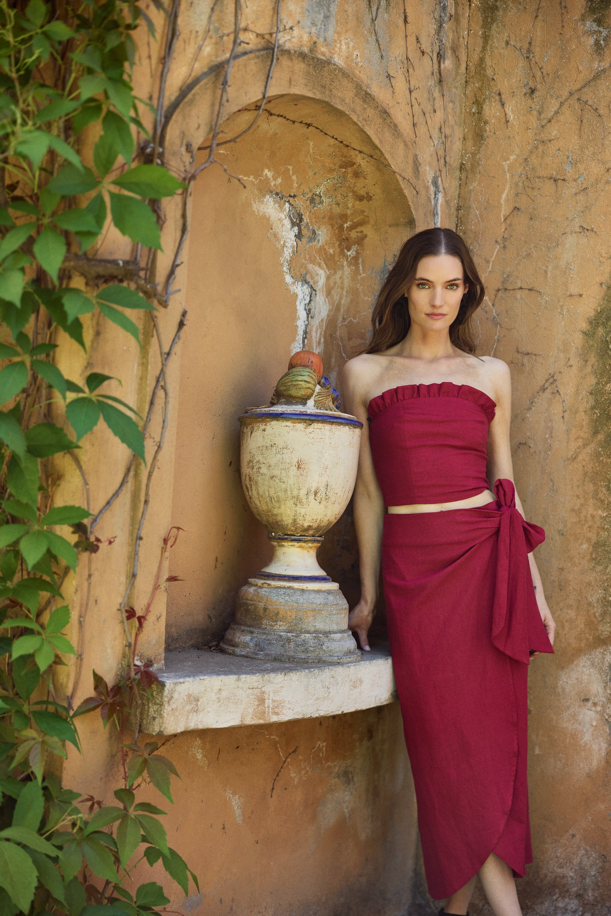 Blusa Florencia Burdeo