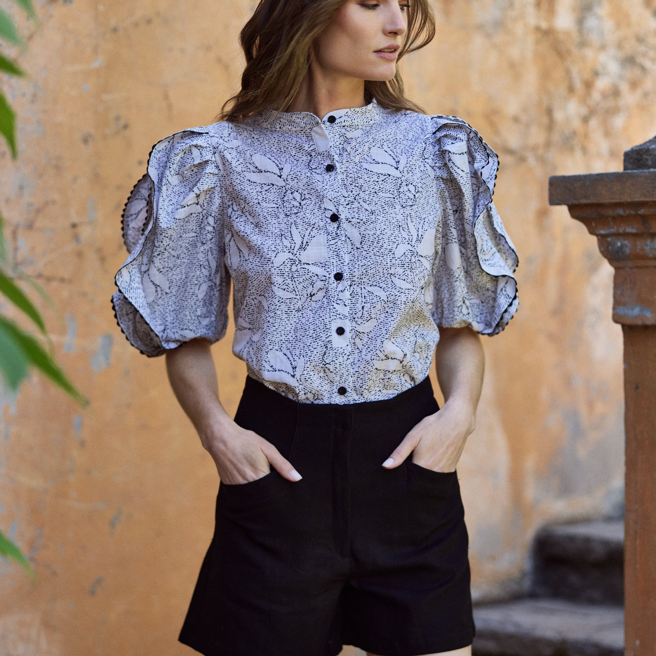 Blusa Leticia Lino Flores