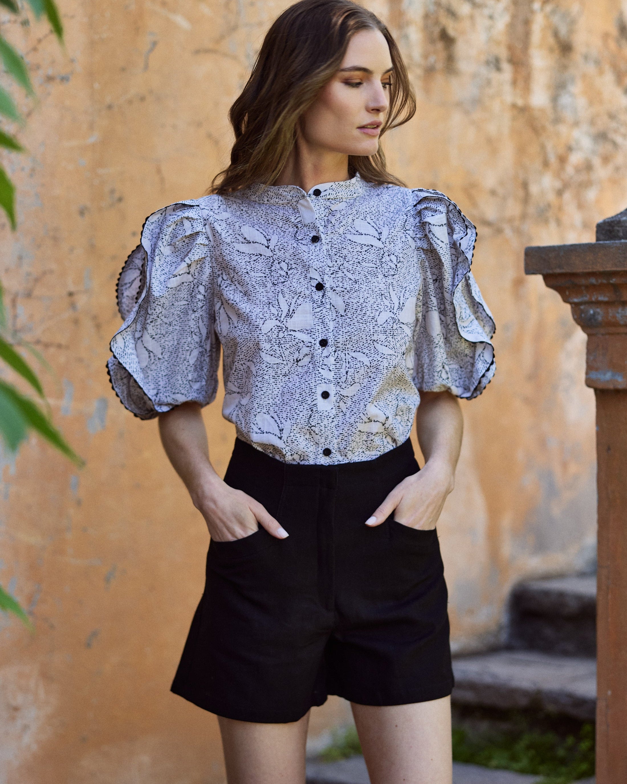 Blusa Leticia Lino Flores