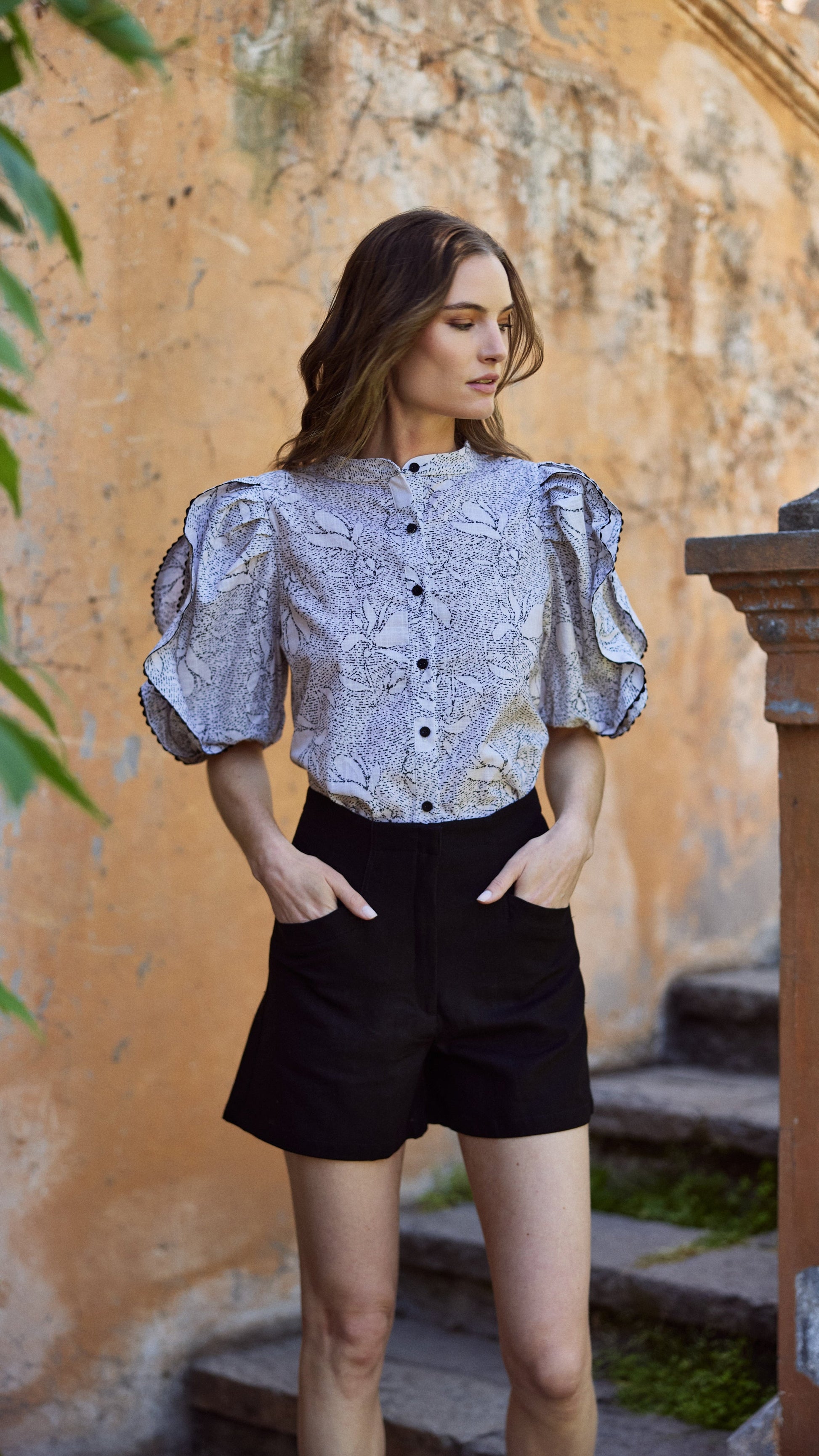Blusa Leticia Lino Flores