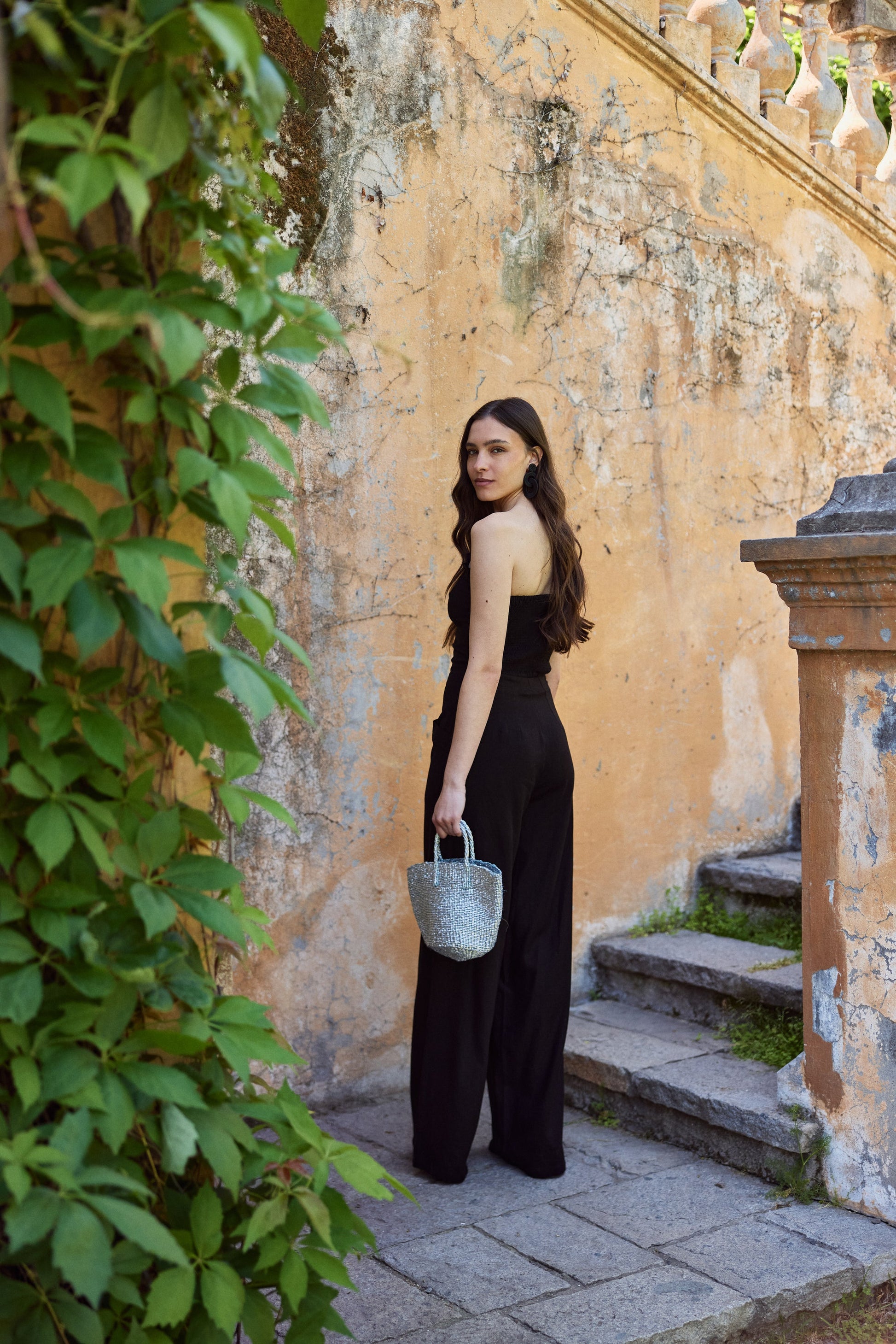 Pantalón Lourdes Lino Negro