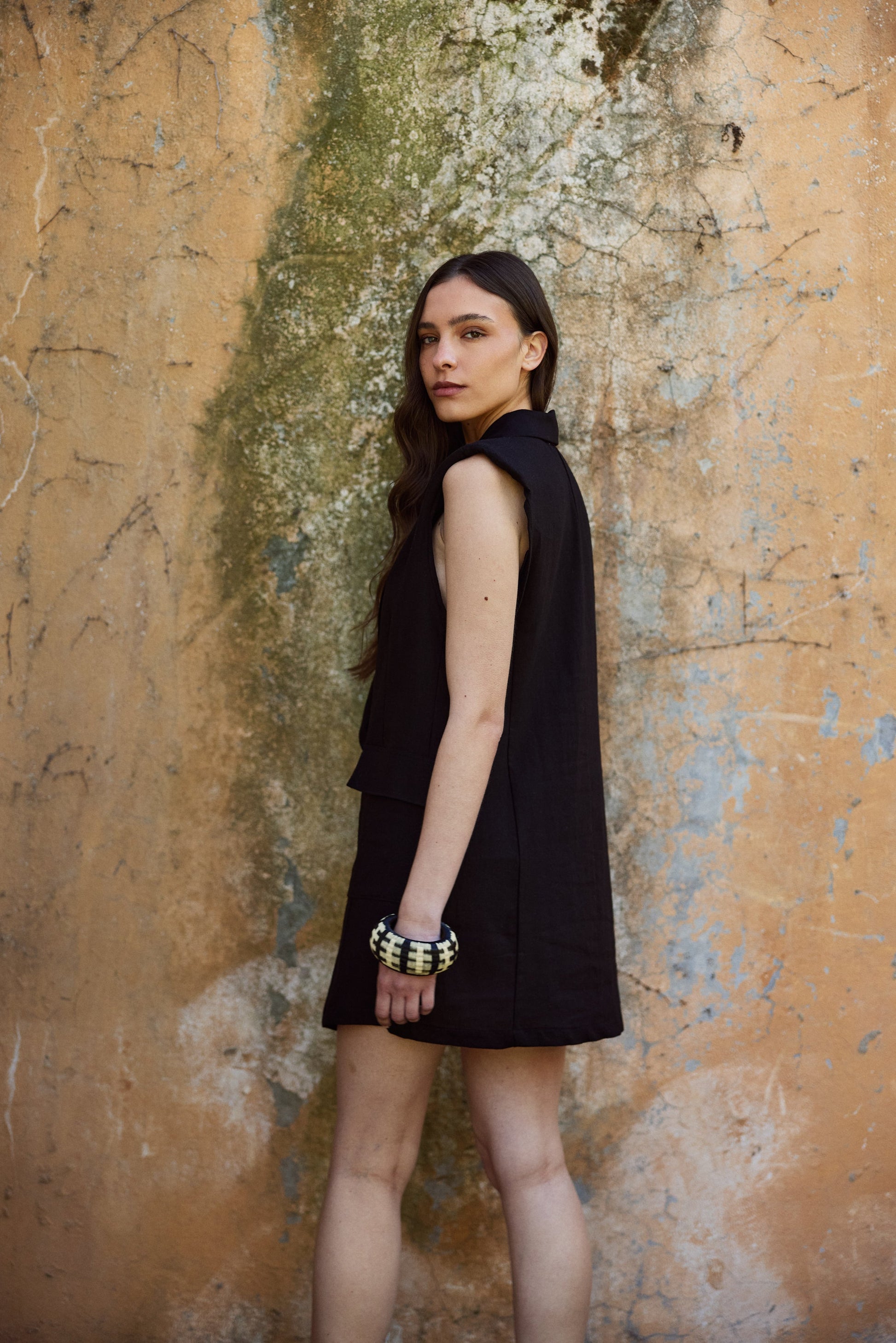 Vestido Renata Lino Negro