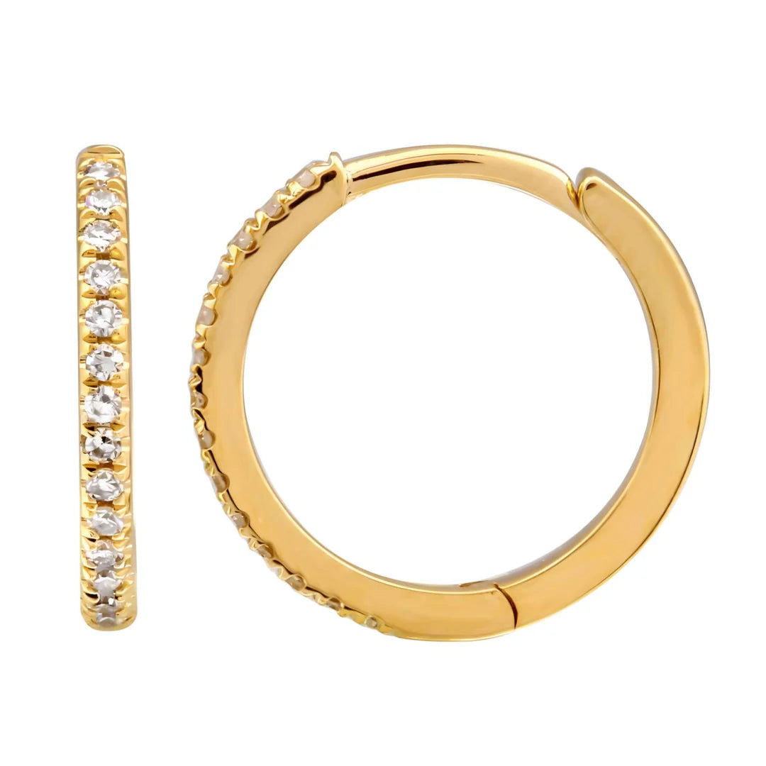 Mini Argollas Brillantes M Oro Amarillo